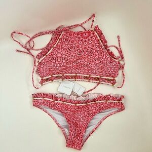 OndadeMar Pink and White Patterned Bikini